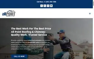 All Point Roofing & Chimney of North Bergen website