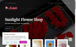 Sunlight Flower Shop website
