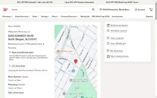 Walgreens Pharmacy of North Bergen website