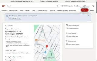 Walgreens of North Bergen website