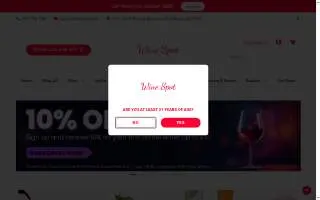 WINE SPOT NB website