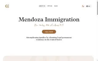 Mendoza Immigration of North Brunswick website