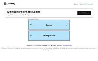 Lyons Chiropractic of North Plainfield website