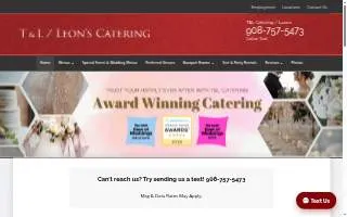 T & L Catering of North Plainfield website