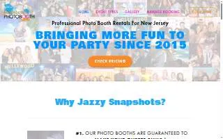 Jazzy Snapshots Photobooth website