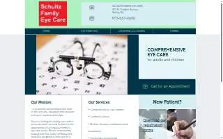 Schultz Family Eye Care website