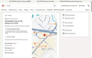 Walgreens of Oakland website