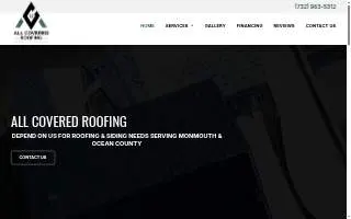 All Covered Roofing website