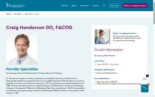 Craig Henderson, DO, FACOG website