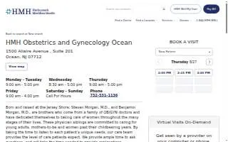 HMH - Obstetrics and Gynecology - Ocean website
