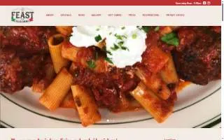 Feast Italian Kitchen Old Bridge NJ website