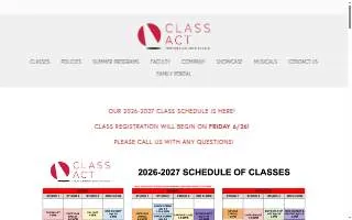 Class Act Performing Arts Studio of Orange website