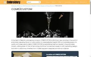 Come2Custom website