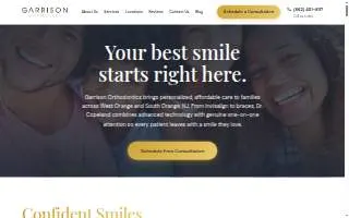 Garrison Orthodontics - Dr. Garrison Copeland website