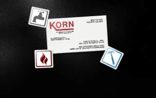 Korn Plumbing & Heating Inc website
