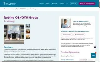 Rubino OB/GYN Group of West Orange website