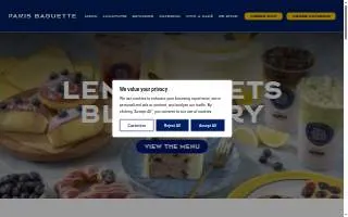 Paris Baguette of Clifton website