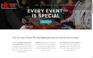 Events Plus of Parsippany website