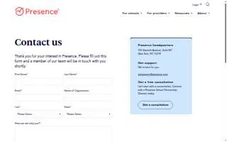 Presence of Mind Therapy website