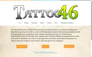 Tattoo 46 of Parsippany website