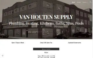 Van Houten Supply website