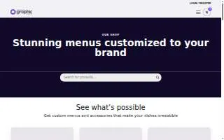 Graphic Express Menu Co website
