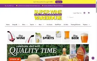 Super Wine Warehouse website
