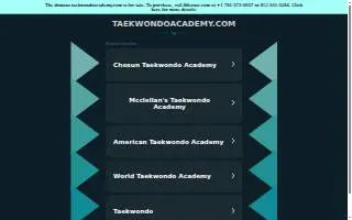 Taekwon-Do Mixed Martial Arts Fitness Academy website