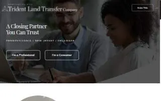 Trident Land Transfer Company of Brookside website