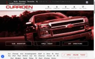 Curriden Auto Sales website