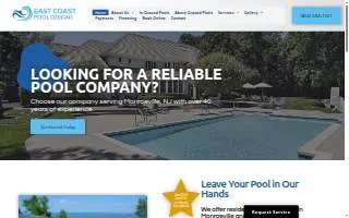 East Coast Pool Designs website