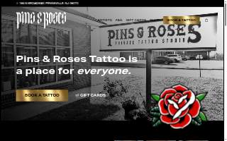 Pins and Roses Tattoo