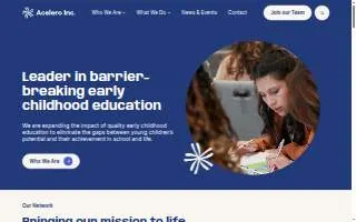Acelero Learning Center website