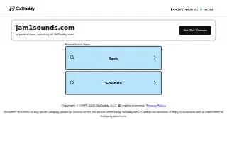 Jam1Sounds of Plainfield website