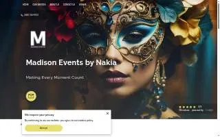 Madison Events by Nakia website