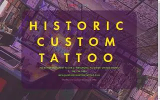 The Historic Custom Tattoo est.1984 of Plainfield website