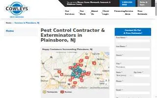 Cowleys Pest Services of Plainsboro website