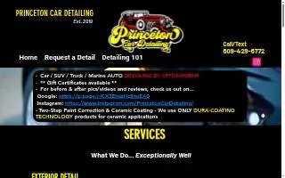Princeton Car Detailing of Plainsboro website