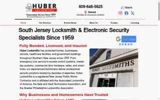 Huber Locksmiths of Pleasantville website