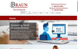 Braun Tax and Financial Income Tax Preparation website