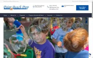 Point Beach Prep Preschool website