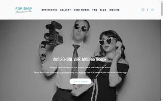 Pop Shop Photobooth website