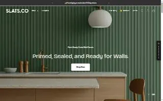 Slats & Pleats website