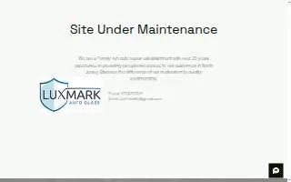 LuxMark Auto Glass website