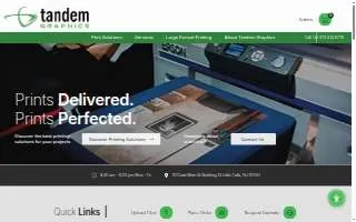Tandem Graphics website