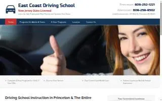 East Coast Driving School of Princeton website
