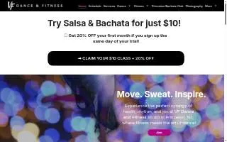 VF Dance & Fitness website
