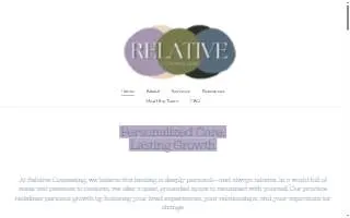 Relative Counseling LLC of Rahway website