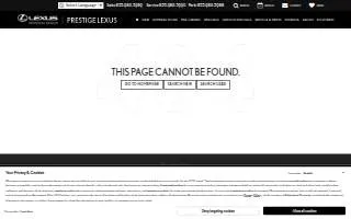 Prestige Lexus of Ramsey Service Center website