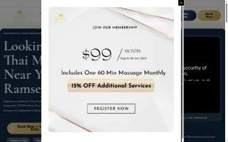 Raksa Luxury Thai Massage website